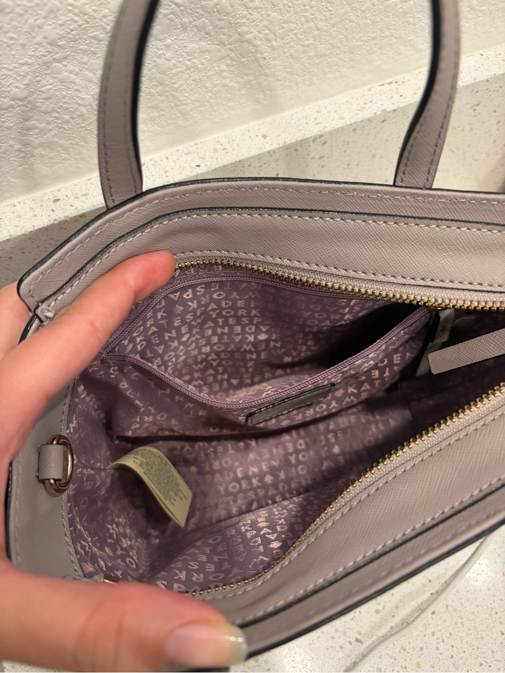 Kate Spade Make It Mine Bunny Hallie Satchel Womens Leather Purse EUC - Picture 9 of 11